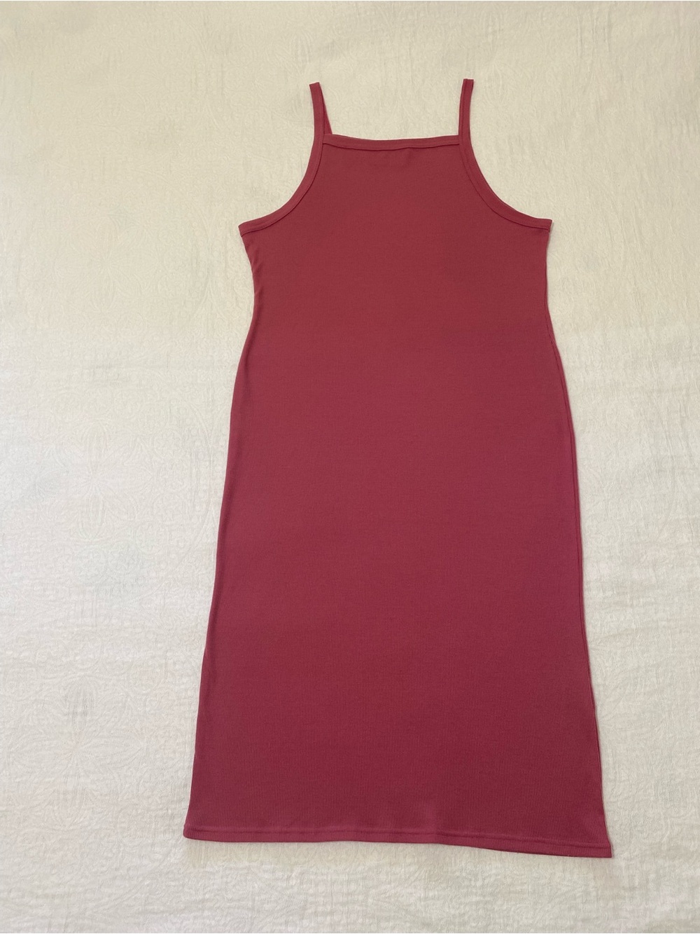Rouge Collection Women 3X Bodycon Midi Dress Spaghetti Strap Ribbed Soft